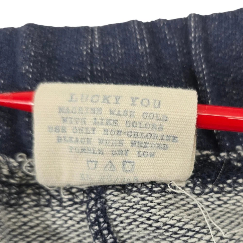 Lucky Brand Mens Sweatpants Joggers Blue‎ Buffalo Graphic Drawstring Size XL